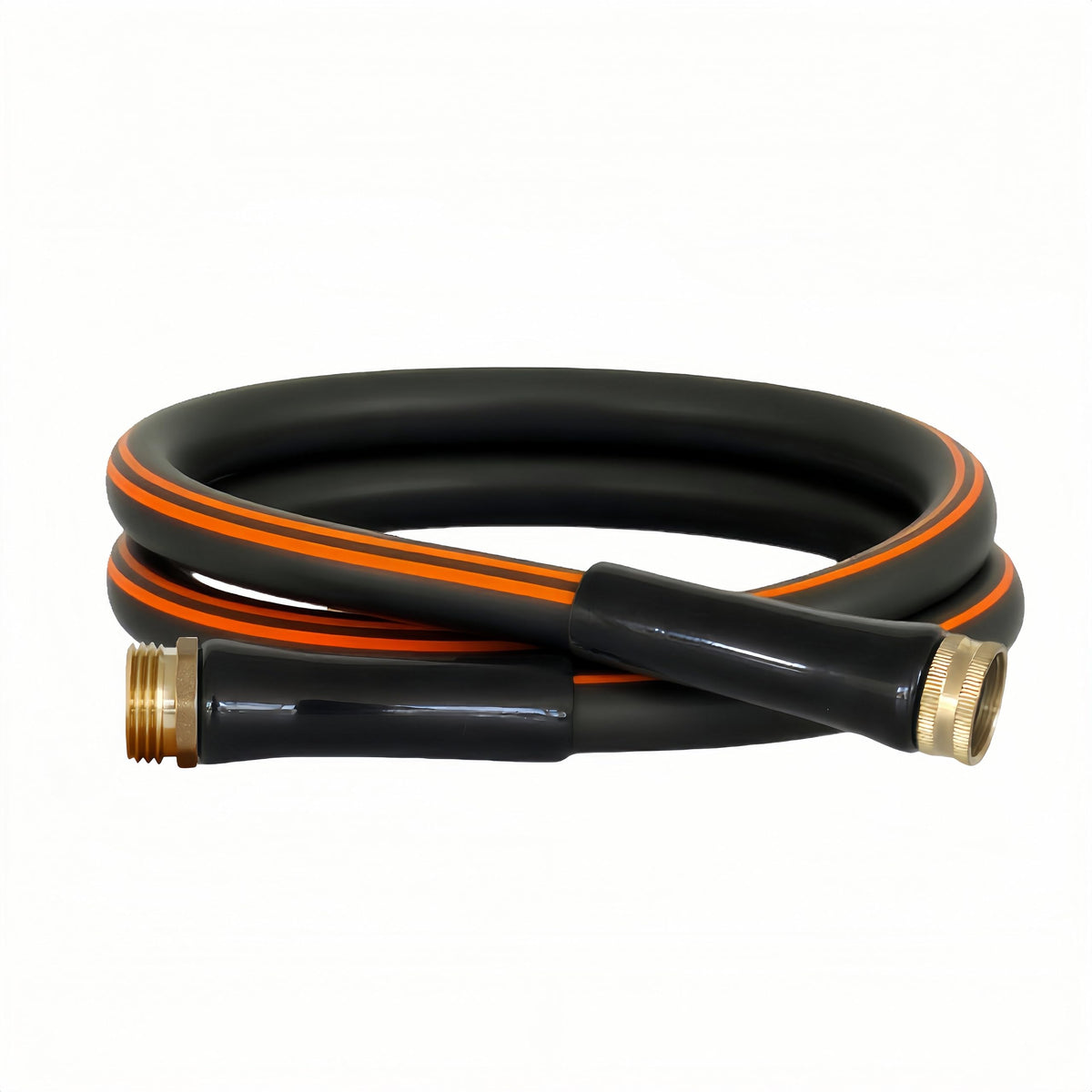 Atlantic heavy-duty garden hose 6ft, durable for outdoor watering tasks.