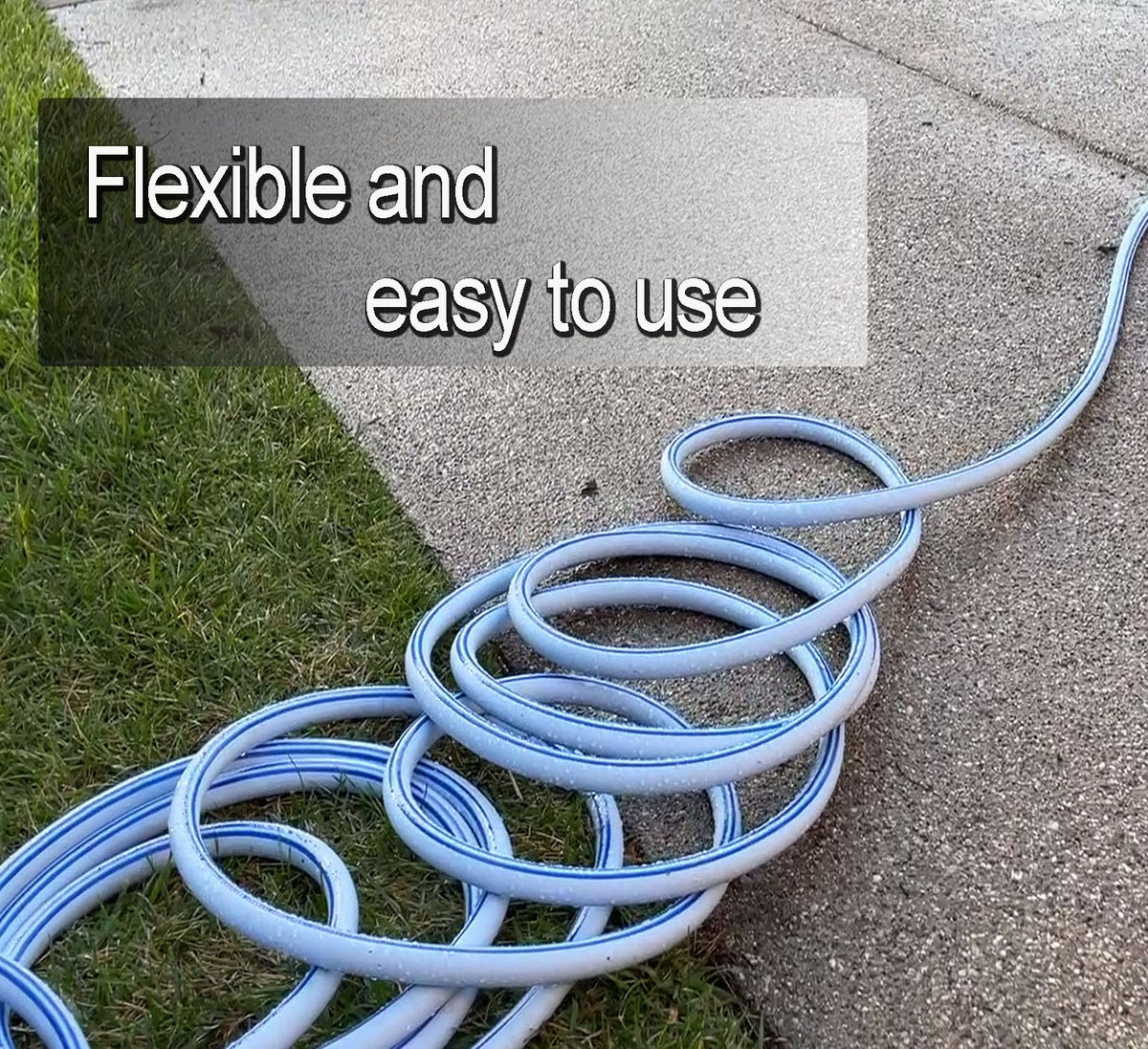 Atlantic soft flexible garden hose maneuvers easily around plants and corners.