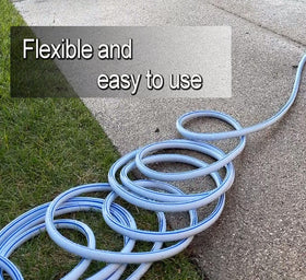 Atlantic soft flexible garden hose maneuvers easily around plants and corners.