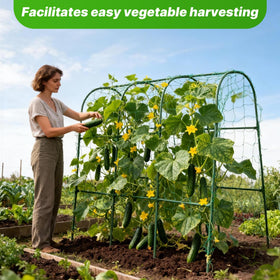 ATLIKE garden trellis sturdy galvanized steel rails resist weather while elevating plants for better airflow.