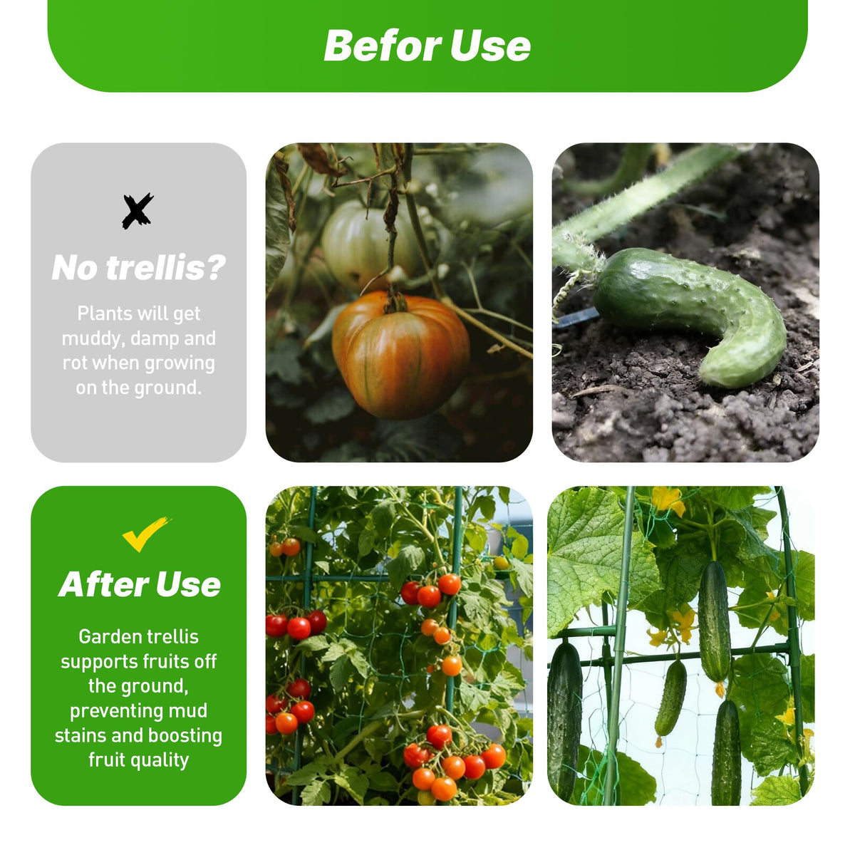 ATLIKE raised-bed trellis encourages vertical growth and multi-layer harvest in compact spaces.