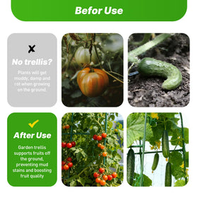 ATLIKE raised-bed trellis encourages vertical growth and multi-layer harvest in compact spaces.
