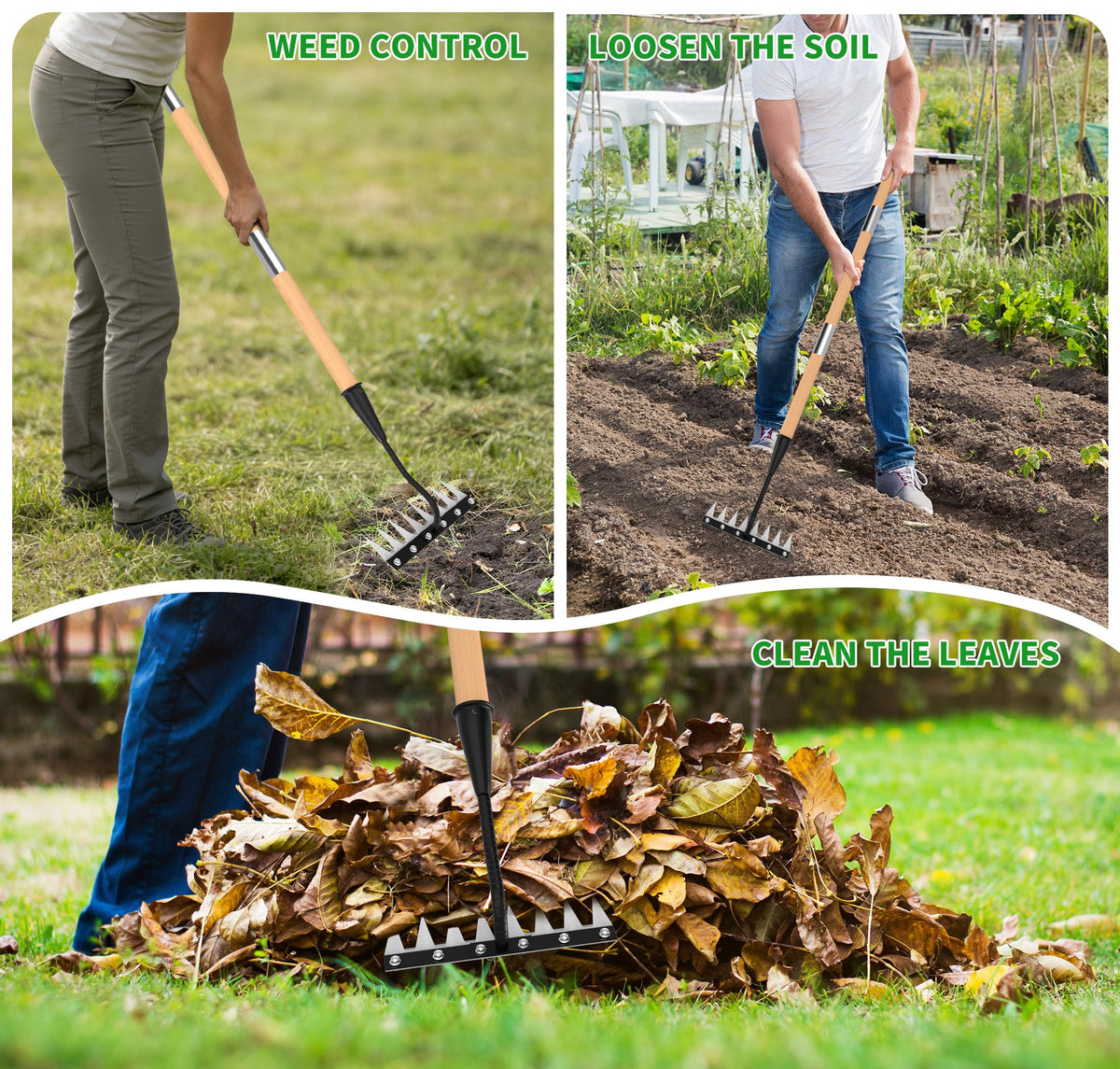 Durable ATLRGISL rake used to maintain lawns and flower beds