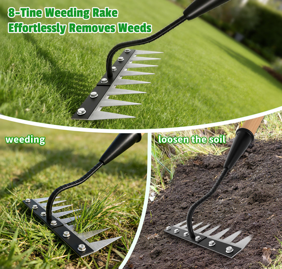 ATLRGISL versatile garden rake ready for multiple tasks