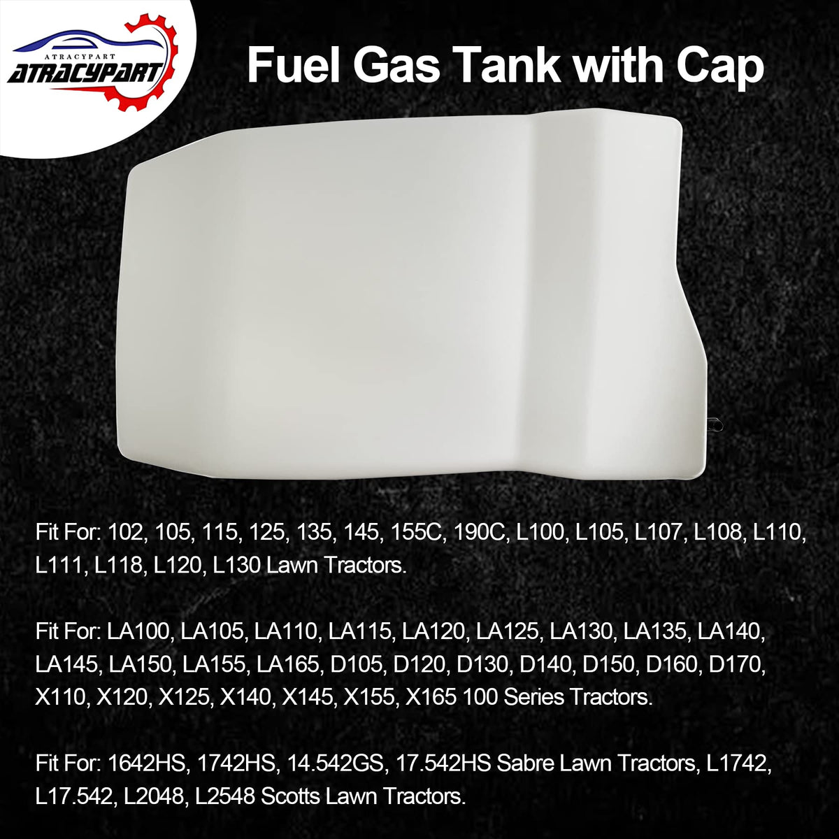 ATRACYPART fuel tank cap packaging image shows ready-to-install replacement with cap included.