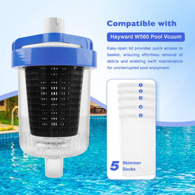 ATRACYPART inline leaf catcher canister durable construction supports long-term pool maintenance