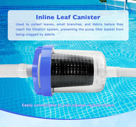 ATRACYPART inline leaf catcher canister inner basket view shows double-layer debris containment