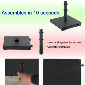 Atsasaye base shows circular groove connection for a seamless pole fit.