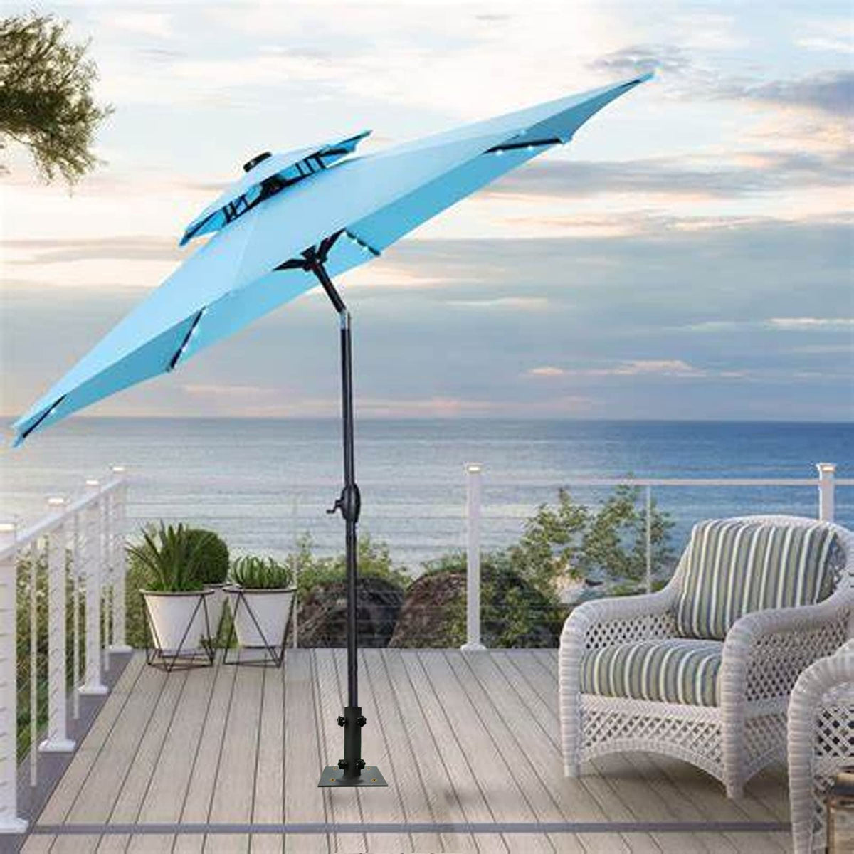 Atsasaye easy-carry handle base for quick transport between spaces