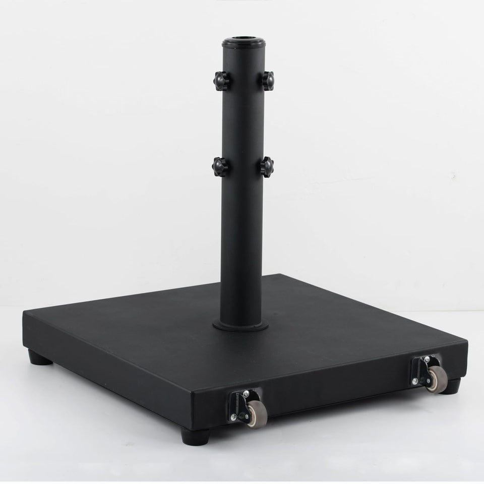 Atsasaye 45lbs umbrella base offers sturdy stability for outdoor patios.