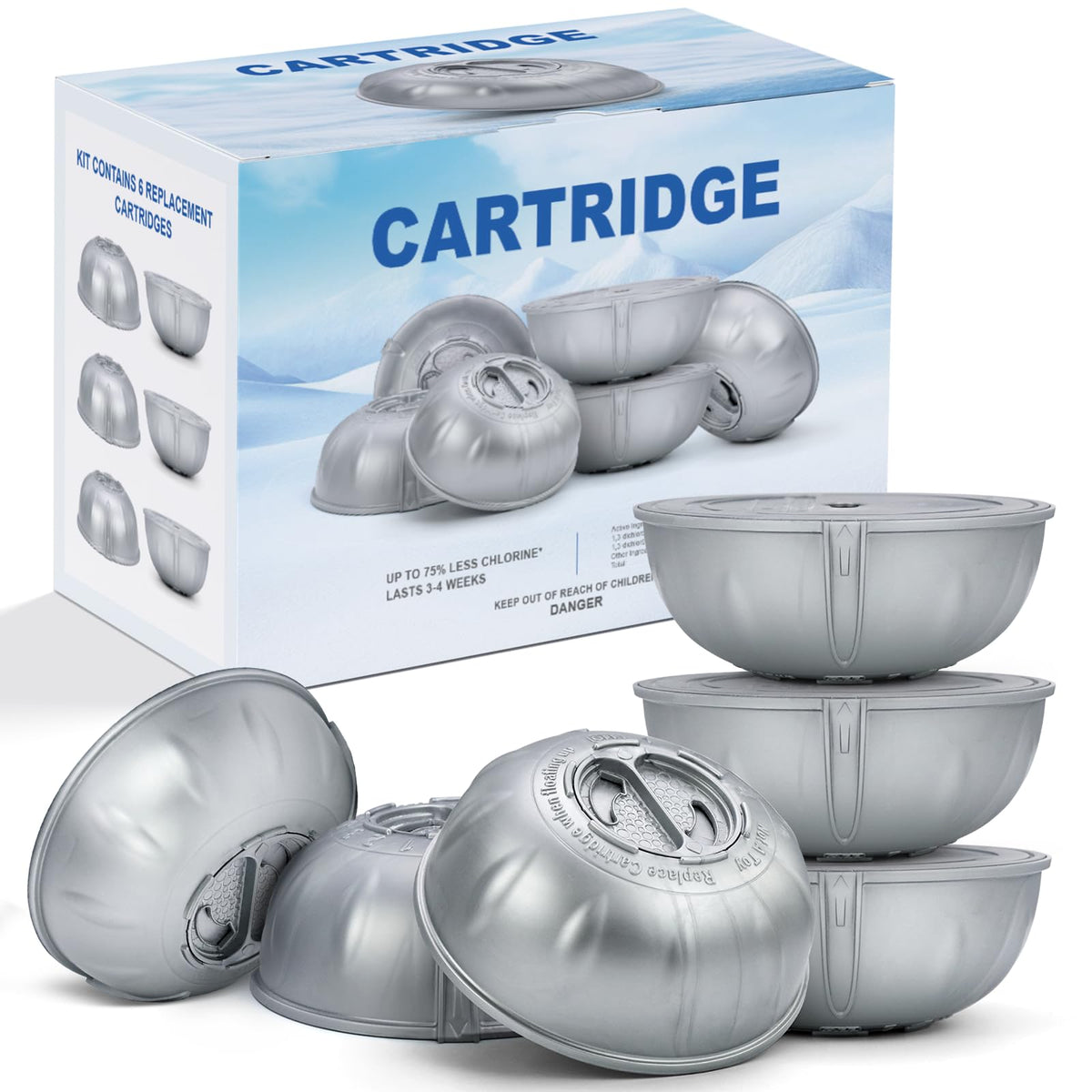 atthaissem hot tub replacement cartridges for Frog Ease—view of cartridges ready for easy maintenance.