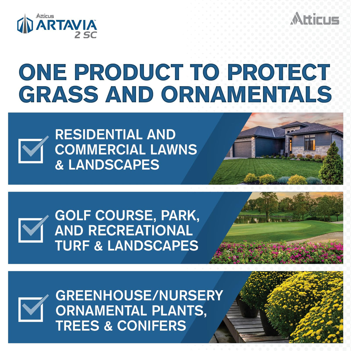 Atticus Artavia on lush turfgrass offering root-to-leaf protection.