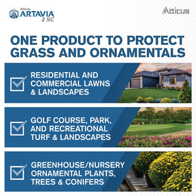 Atticus Artavia on lush turfgrass offering root-to-leaf protection.