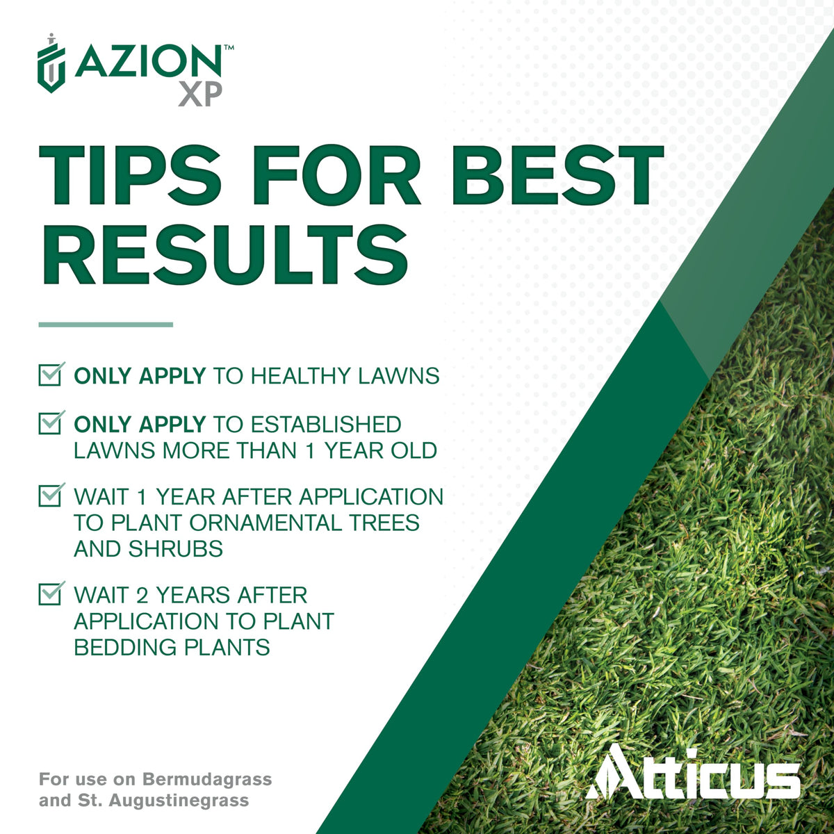 Atticus Azion XP applied to bermudagrass targeting broadleaf weeds