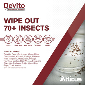 Atticus Devito CS being used indoors and outdoors for versatile pest control.