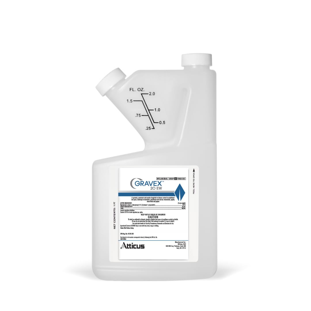 Atticus Gravex 20EW fungicide bottle for lawn and landscape protection against turf fungi