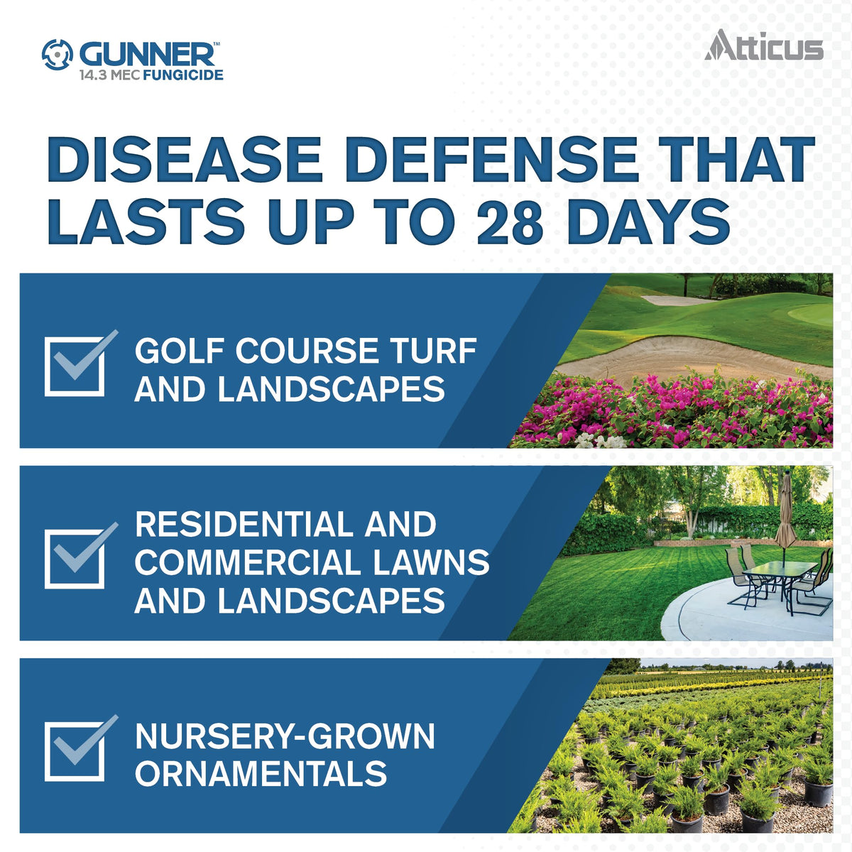 Atticus Gunner 14.3 MEC sprayer application with even foliar coverage.