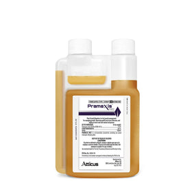 Atticus Pramaxis MEC lawn growth regulator bottle showing even turf growth for easier mowing