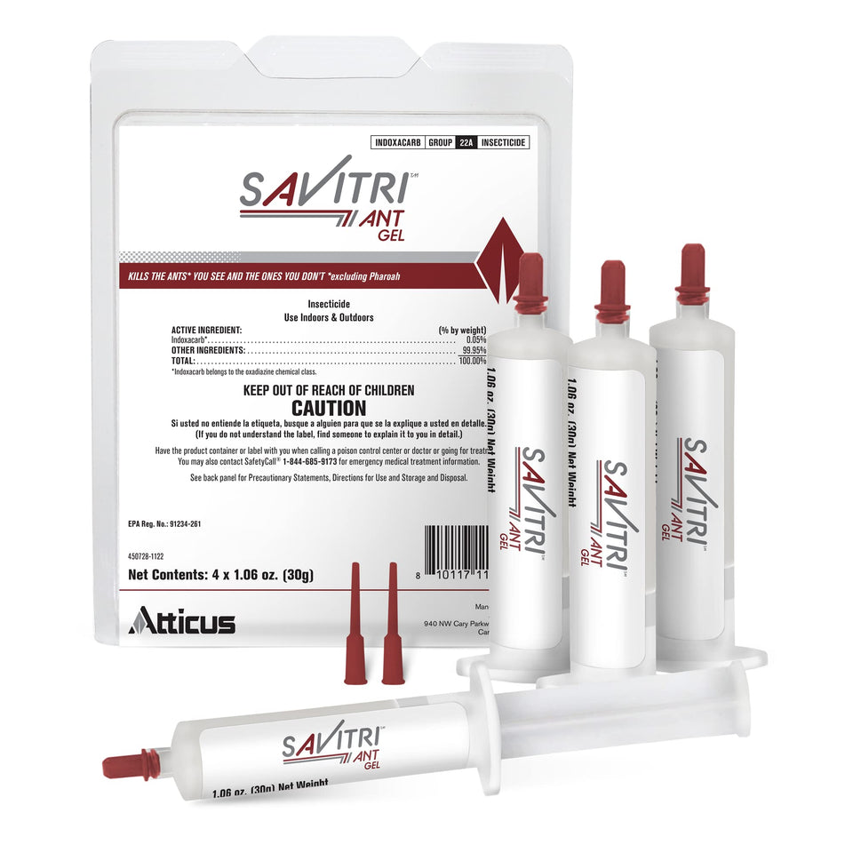 Atticus Savitri Ant Gel Bait 4x30g pack for versatile indoor/outdoor use