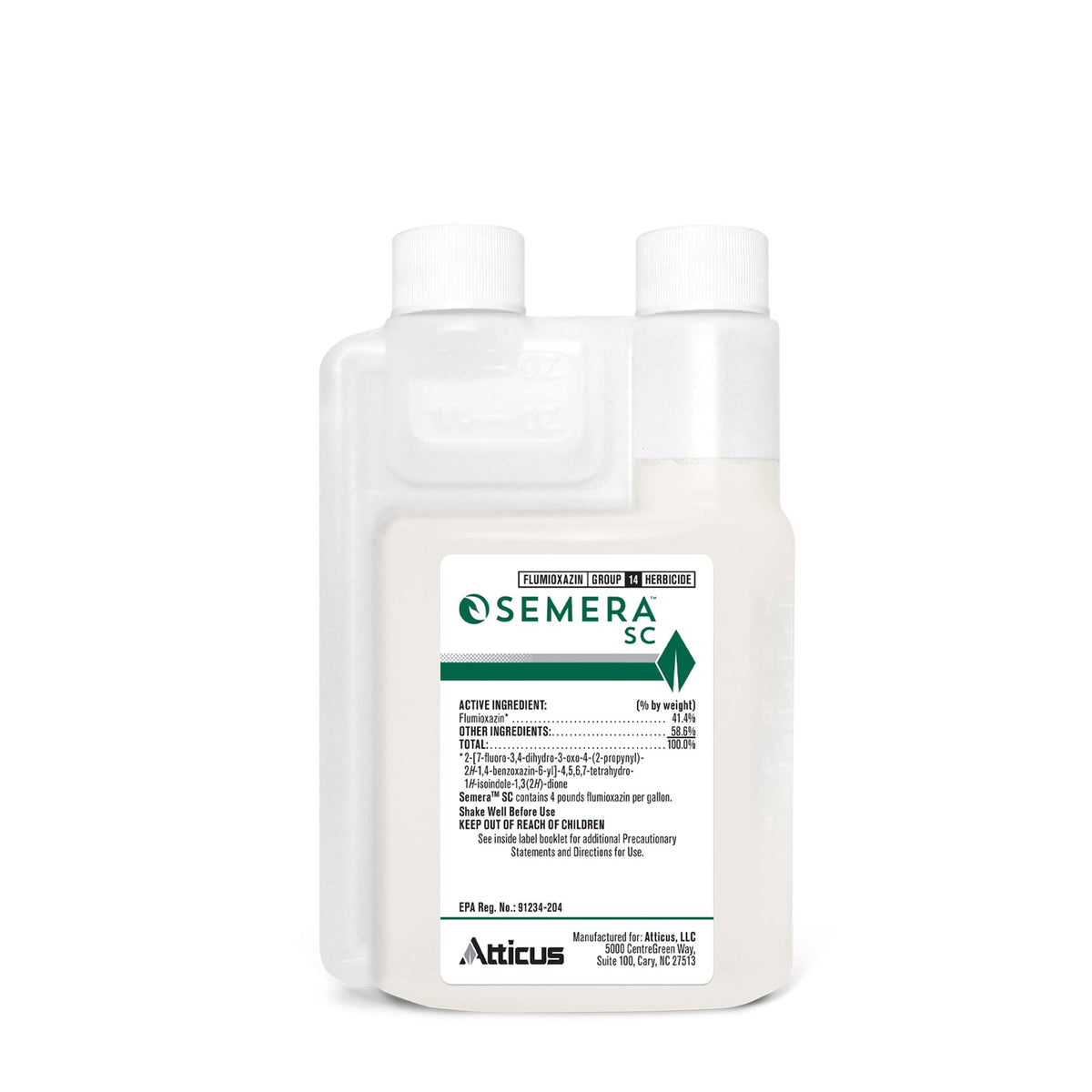 Atticus Semera SC bottle pour for easy mixing and season-long weed control.