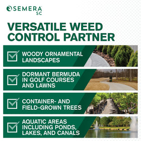 Atticus Semera SC spray application in a landscape bed.
