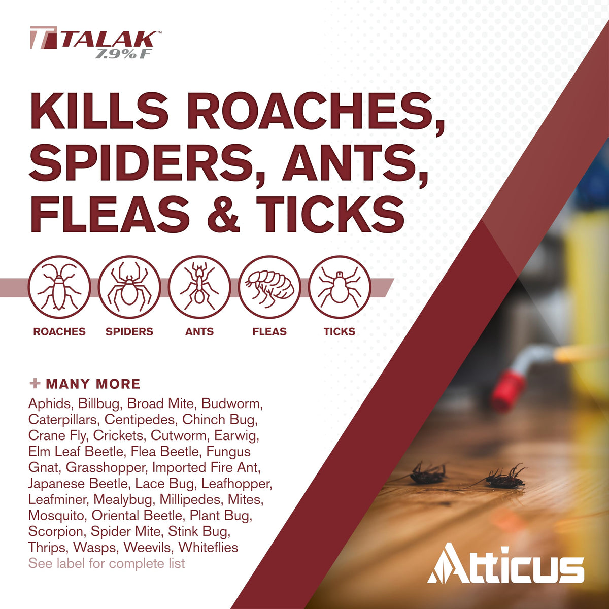 Atticus Talak 7.9 F mix for safe dilution and effective outdoor pest control.