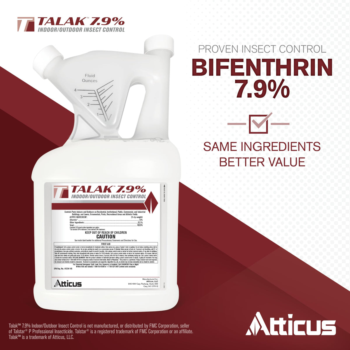 Atticus Talak 7.9% indoor-baseboards area for interior pest control.