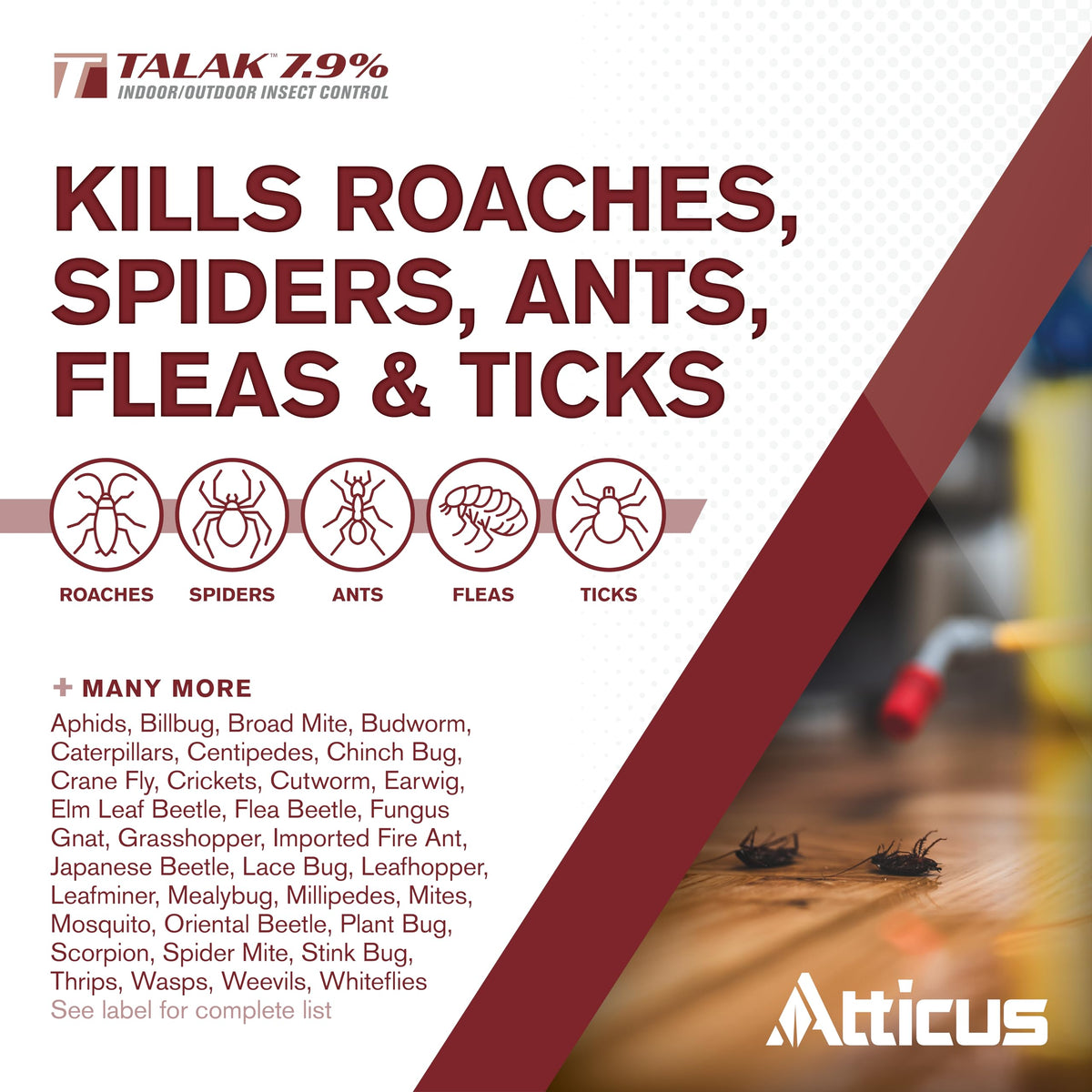 Atticus Talak 7.9% outdoor-porches spray on exterior surfaces without residue.