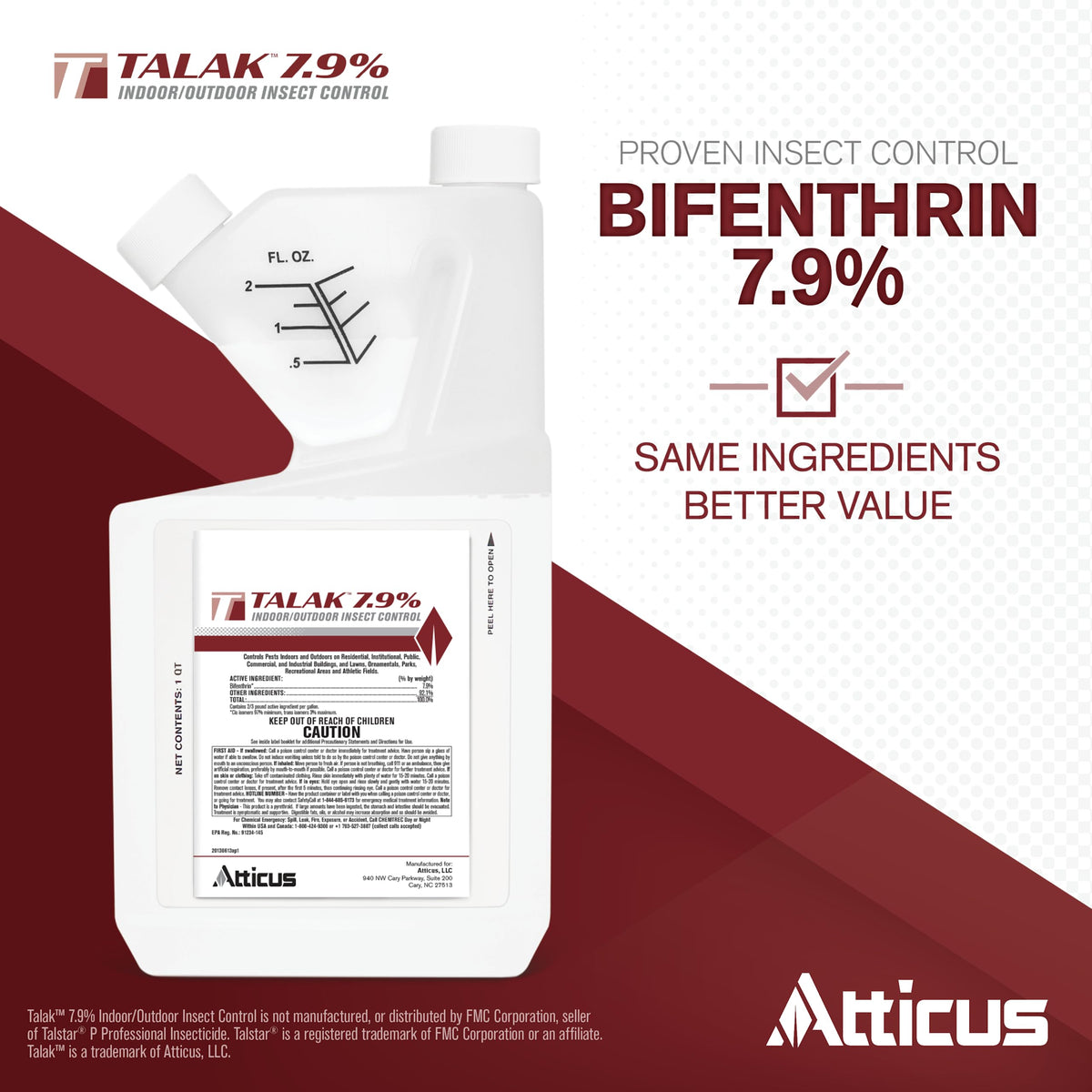 Atticus Talak indoor-outdoor spray delivers fast, versatile pest control with a water-based formula.