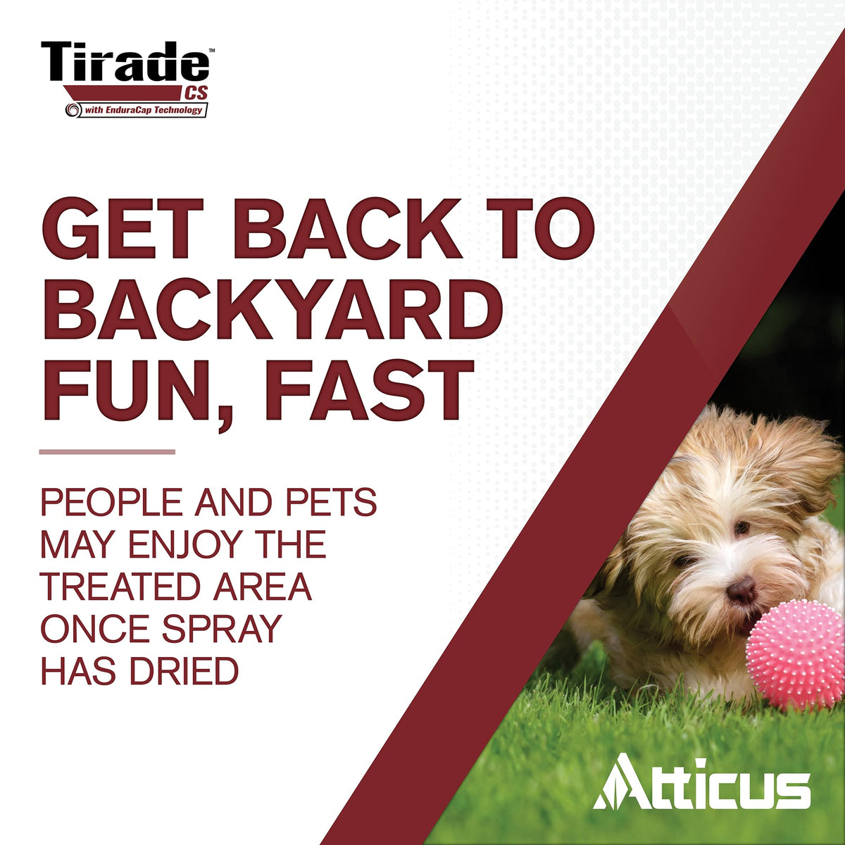 Foundation spray for mosquitoes using Atticus Tirade CS outdoors.