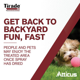 Foundation spray for mosquitoes using Atticus Tirade CS outdoors.