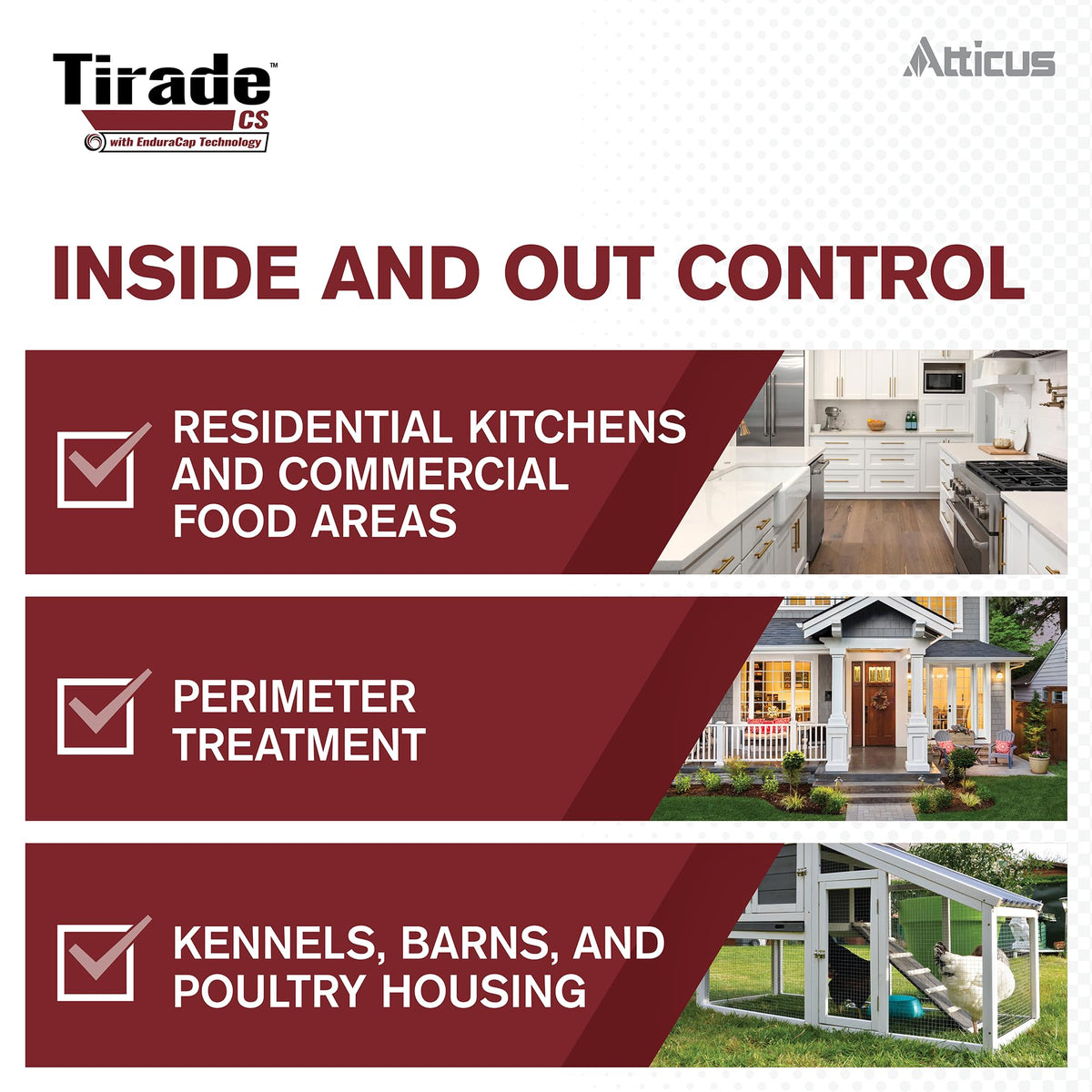 Atticus Tirade CS perimeter treatment around a building exterior.