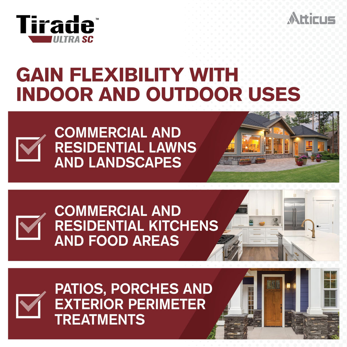 Indoor kitchen application with Atticus Tirade Ultra SC