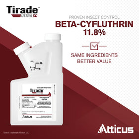 Close-up of Atticus Tirade Ultra SC label highlighting active ingredient