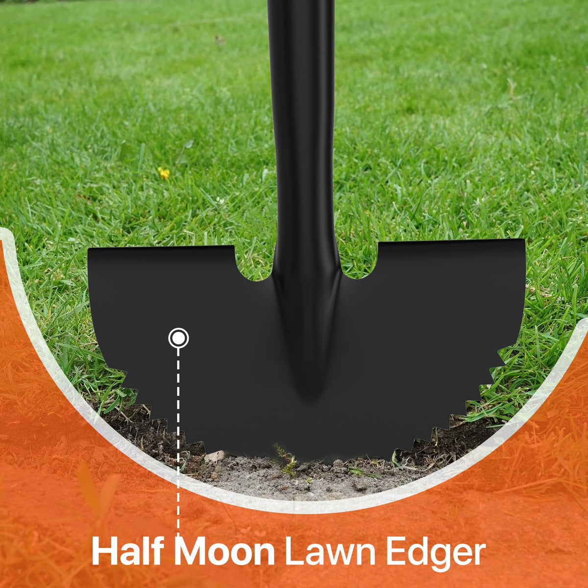 ATUHOLA 41-inch edger length reduces back strain while guiding along borders.