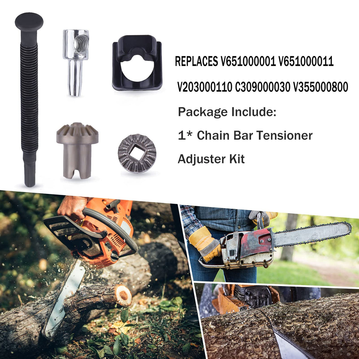 One kit package from Atunee for Echo CS-400/CS-450 chain bar tensioner.