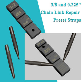 Atunee twelve master link preset straps for 3/8 and 0.325 inch chains