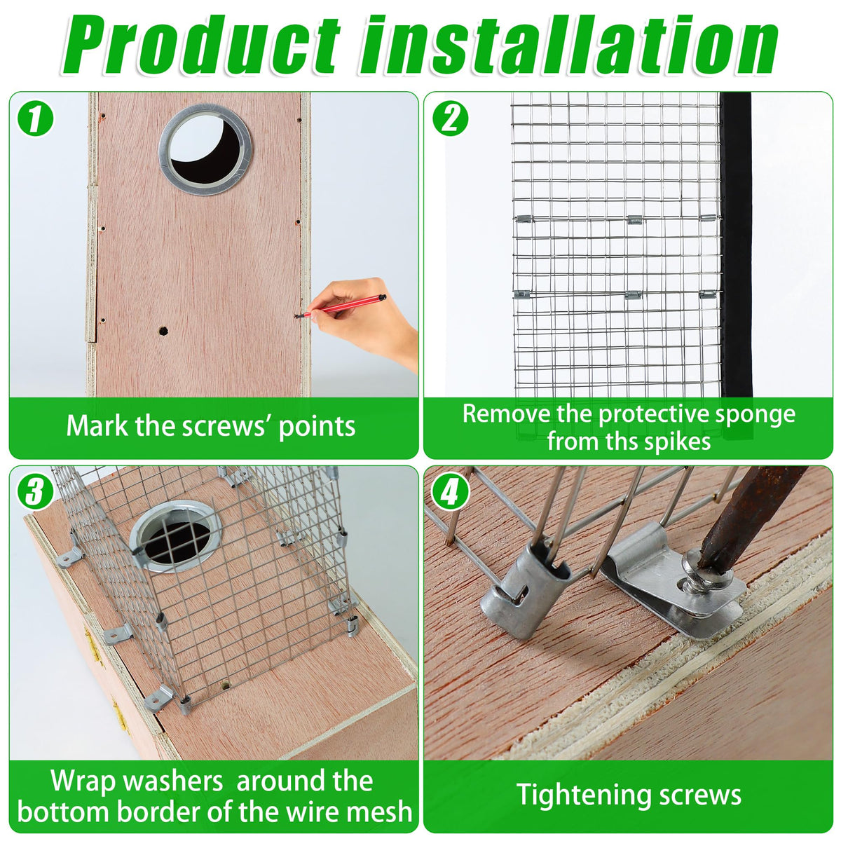 Multi-functional design lets birds enter while deterring larger intruders.