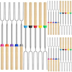 ATZNZIK 30-pack smores sticks kit in vibrant colors for family camping