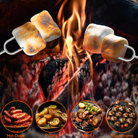 ATZNZIK U-shaped double fork head keeps marshmallows secure