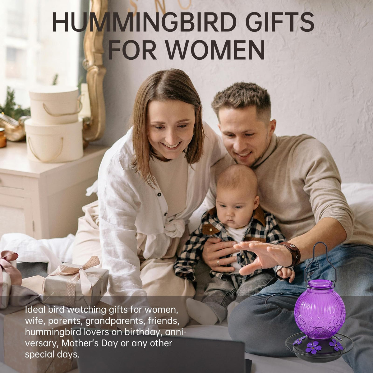 Aubingmotor garden decor feeder as a charming gift for mom or friends
