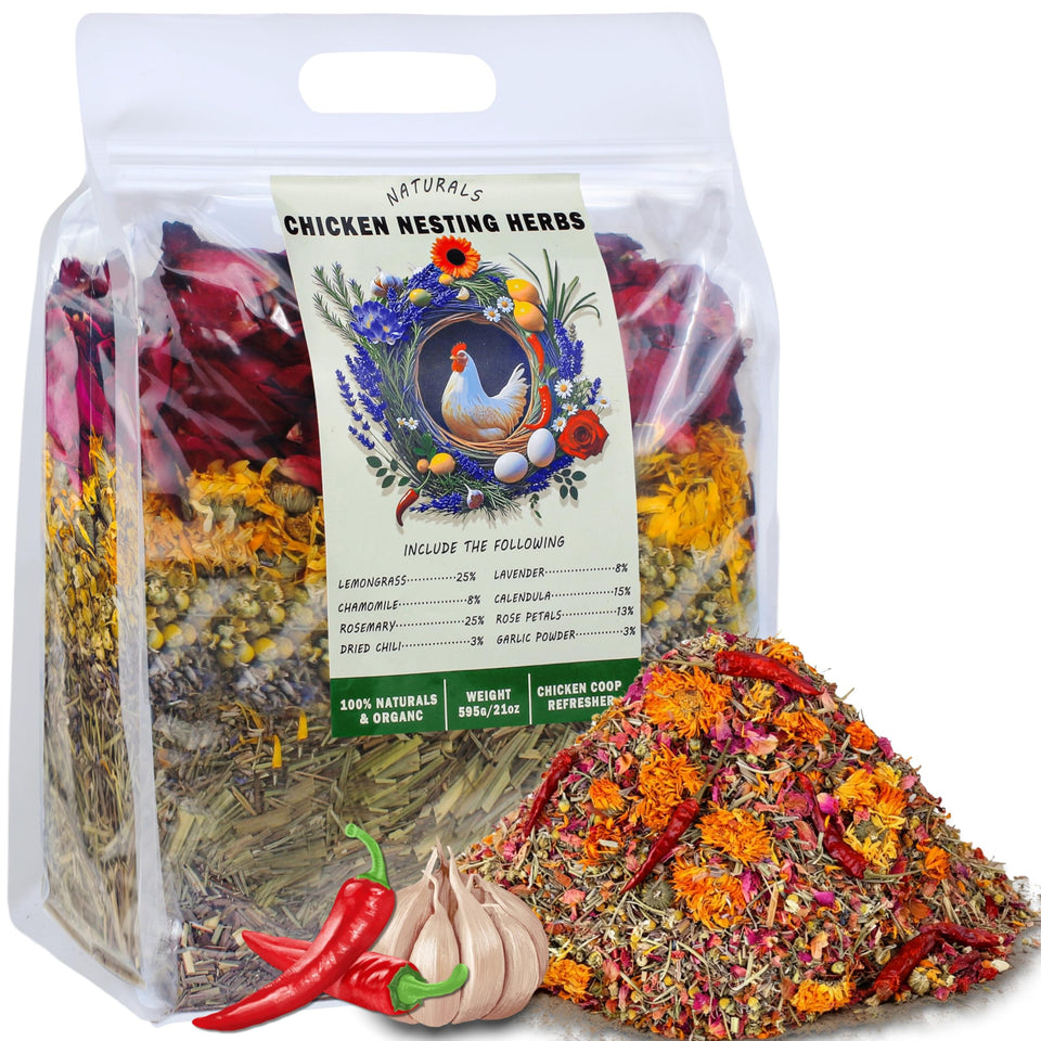 AUBOEAY 21oz chicken nesting herbs in a resealable pack for coop freshness.