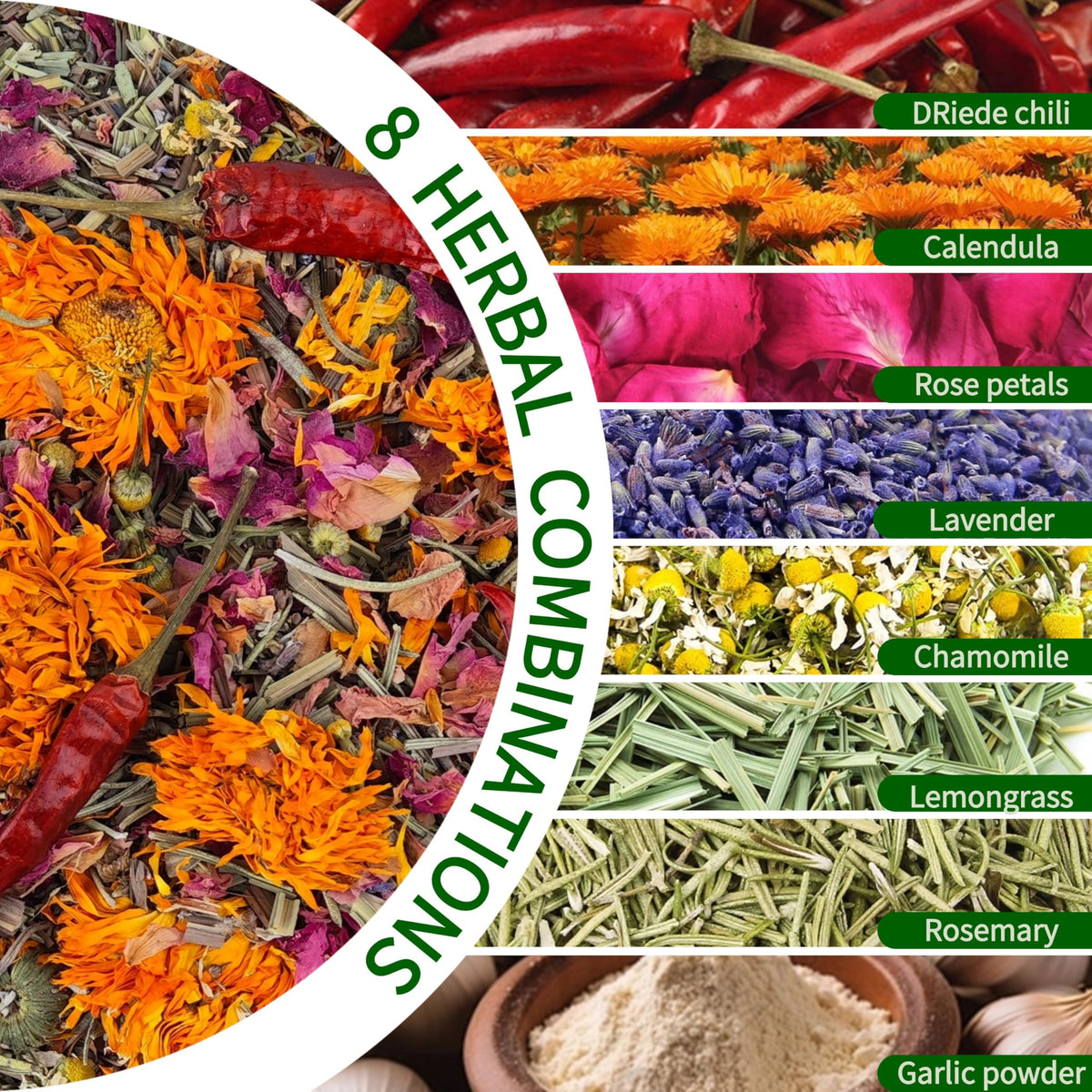 AUBOEAY 8-ingredient blend with garlic and chili supports digestion and a calm coop.