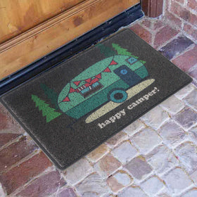 Aucuda camper rug adds homey decor while protecting floors from dirt.