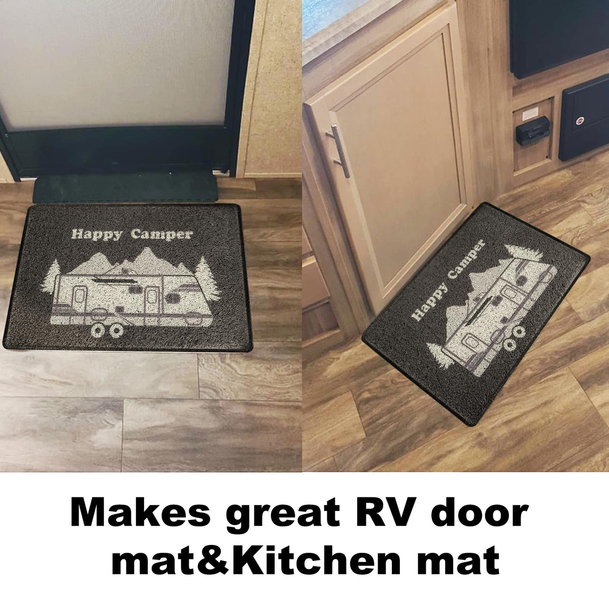 Aucuda RV door mat with non-slip backing for secure outdoor entrances.