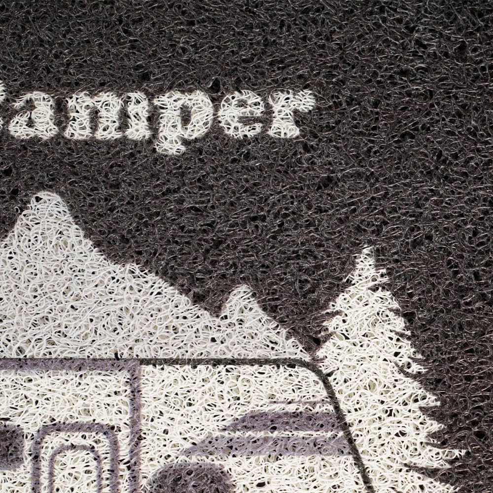 Aucuda camper mat designed for summer use at entrances.