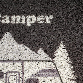 Aucuda camper mat designed for summer use at entrances.