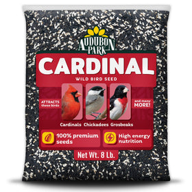 Audubon Park Cardinal seed blend bag front view attracts cardinals at outdoor feeders