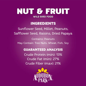 Orioles and grosbeaks attracted to Audubon Park mix with fruit notes