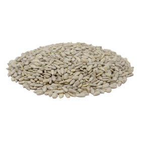 Shell-free sunflower hearts close-up showing mess-free feeding from Audubon Park.